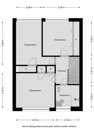 Floorplan - Morrahemstraat 35, 8608 BL Sneek