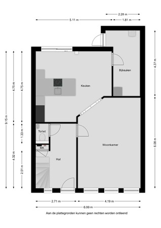 Floorplan - Hottingabûr 57, 8855 CP Sexbierum