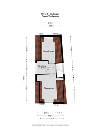 Floorplan - Vijver 3, 8861 BS Harlingen