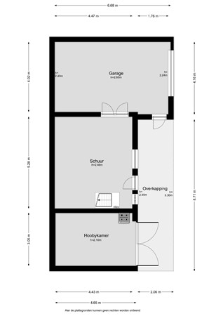 Floorplan - Oosteinde 10, 9079 LC Sint Jacobiparochie