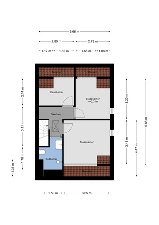 Floorplan - Willaertstraat 1*, 3314 WZ Dordrecht