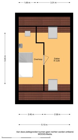 Floorplan - Palmhout 6, 2994 HL Barendrecht