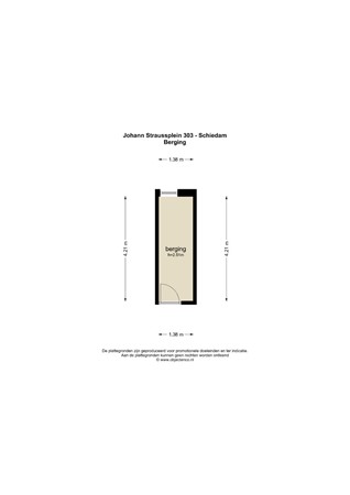 Floorplan - Johann Straussplein 303, 3122 ZE Schiedam
