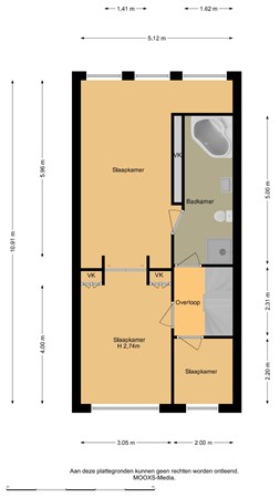 Floorplan - Sweelinckstraat 180, 3131 ST Vlaardingen