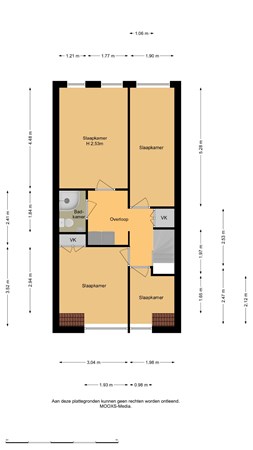 Floorplan - Sweelinckstraat 180, 3131 ST Vlaardingen