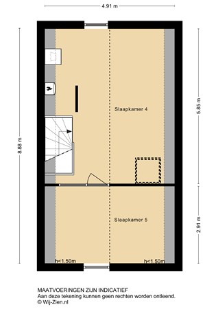 Floorplan - Lodenvloer 35, 2614 HD Delft