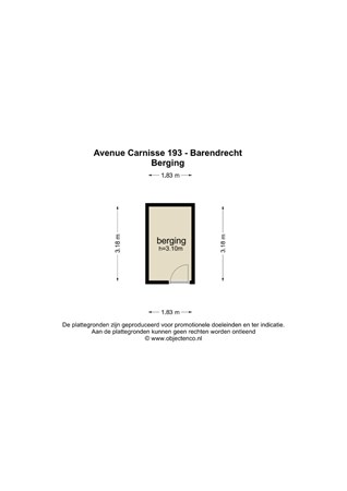 Floorplan - Avenue Carnisse 193, 2993 MD Barendrecht