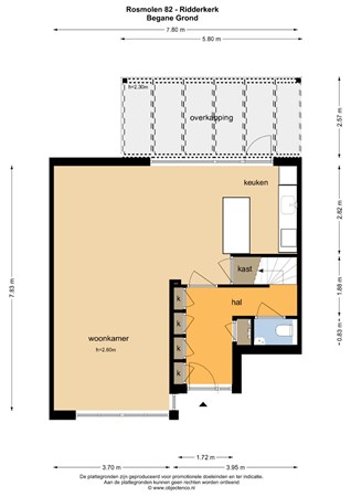 Floorplan - Rosmolen 82, 2986 ED Ridderkerk