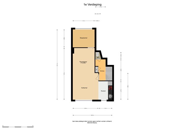 Floorplan - Jan Willem Frisostraat 27B, 3051 EJ Rotterdam