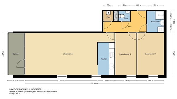 Floorplan - Plein 1953 209, 3086 EM Rotterdam