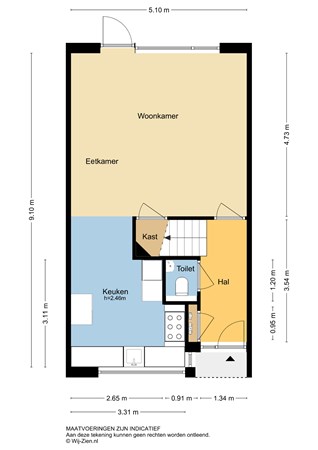 Floorplan - Jan van Almondestraat 52, 3176 VA Poortugaal