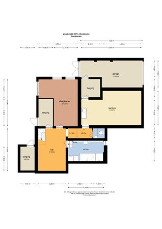 Floorplan - Zuidendijk 475, 3328 LE Dordrecht