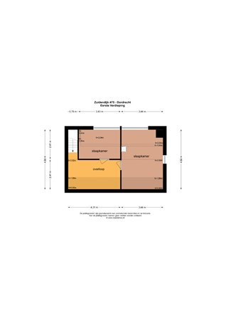 Floorplan - Zuidendijk 475, 3328 LE Dordrecht