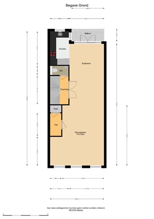 Floorplan - Rodenrijsestraat 26A02, 3037 NH Rotterdam