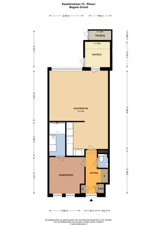 Floorplan - Sweelincklaan 15, 3161 RP Rhoon