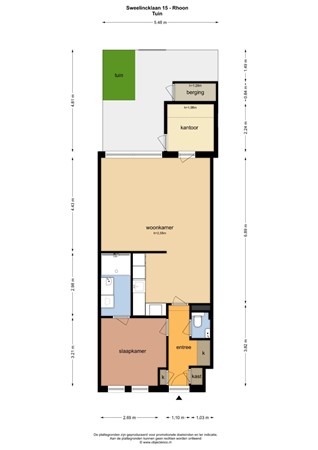 Floorplan - Sweelincklaan 15, 3161 RP Rhoon