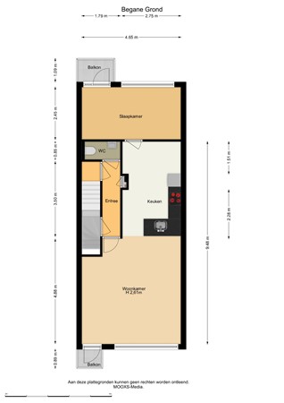 Floorplan - Engelsestraat 28A01, 3028 CH Rotterdam