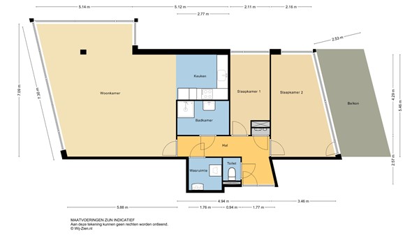 Floorplan - Middeldijkerplein 270, 2993 DL Barendrecht