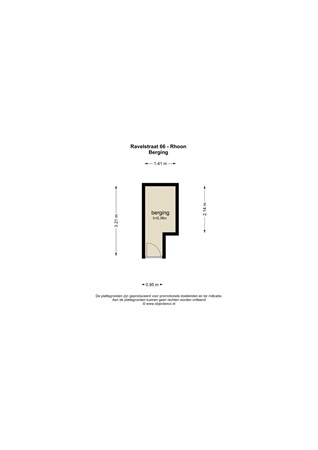 Floorplan - Ravelstraat 66, 3161 WE Rhoon