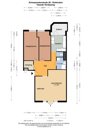 Floorplan - Scheepmakerskade 46, 3011 VX Rotterdam
