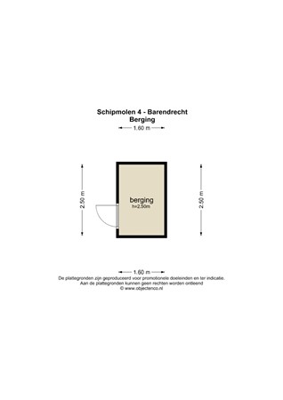 Floorplan - Schipmolen 4, 2992 DE Barendrecht