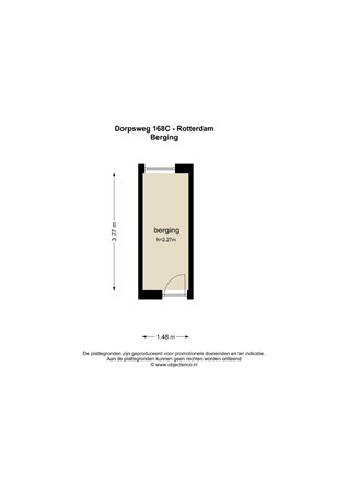 Floorplan - Dorpsweg 168C, 3083 LL Rotterdam