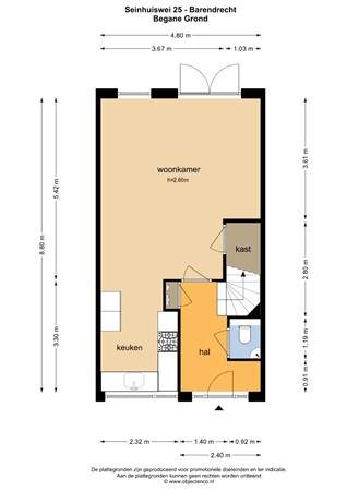Floorplan - Seinhuiswei 25, 2992 ZG Barendrecht
