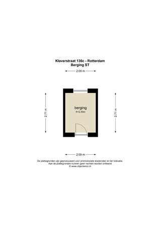 Floorplan - Klaverstraat 136C, 3083 VN Rotterdam