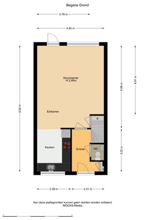 Floorplan - Palissander 354, 3315 MV Dordrecht