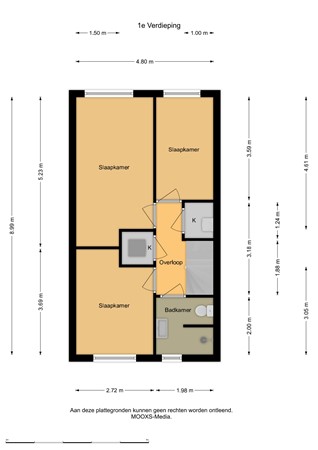 Floorplan - Palissander 354, 3315 MV Dordrecht