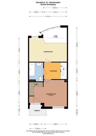 Floorplan - Vlasakkers 12, 2995 AV Heerjansdam