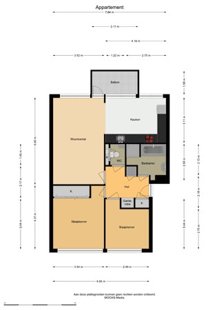 Floorplan - Herman de Manstraat 96, 2985 TJ Ridderkerk