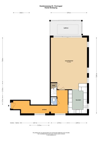 Floorplan - Oostdorpseweg 35, 3176 PL Poortugaal