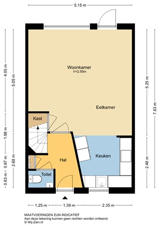 Floorplan - Brahmsstraat 65, 2992 EC Barendrecht