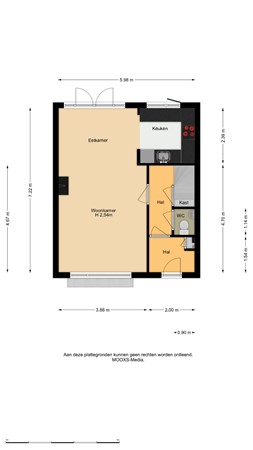 Floorplan - Graaf Lodewijkstraat 14, 2991 BE Barendrecht
