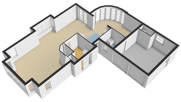 Floorplan - 's-Gravenweg 724J, 3065 SJ Rotterdam