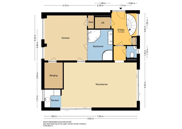 Floorplan - Merellaan 100, 3145 XG Maassluis