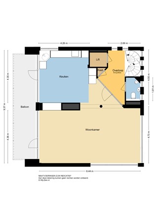 Floorplan - Merellaan 100, 3145 XG Maassluis