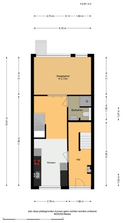 Floorplan - Van Swindenstraat 61, 3112 MH Schiedam