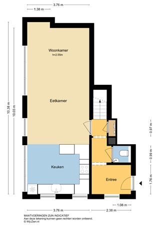 Floorplan - Dorpsstraat 57, 3171 EE Poortugaal