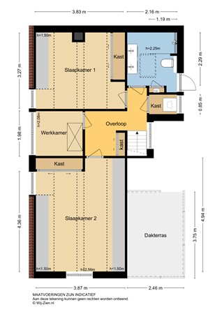 Floorplan - Dorpsstraat 57, 3171 EE Poortugaal