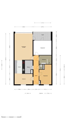 Floorplan - Huniadijk 19, 3079 EG Rotterdam