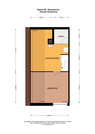 Floorplan - Boeier 68, 2991 KD Barendrecht
