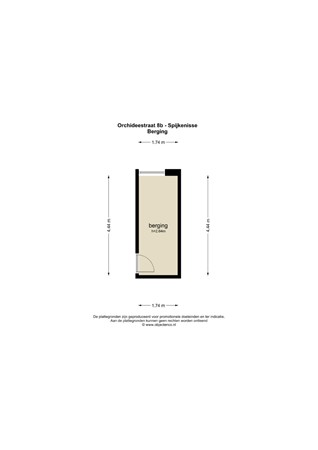 Floorplan - Orchideestraat 8B, 3202 HW Spijkenisse