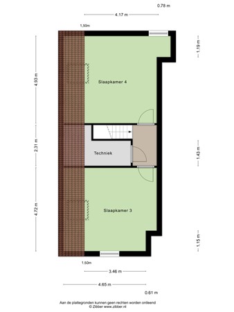 Floorplan - Nieuwedijk 30, 3195 GE Pernis Rotterdam