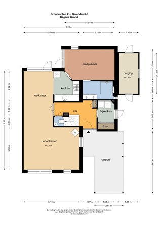 Floorplan - Grondmolen 21, 2992 DC Barendrecht