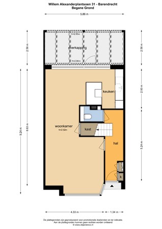 Floorplan - Willem-Alexanderplantsoen 31, 2991 NA Barendrecht