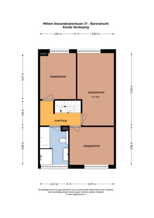 Floorplan - Willem-Alexanderplantsoen 31, 2991 NA Barendrecht
