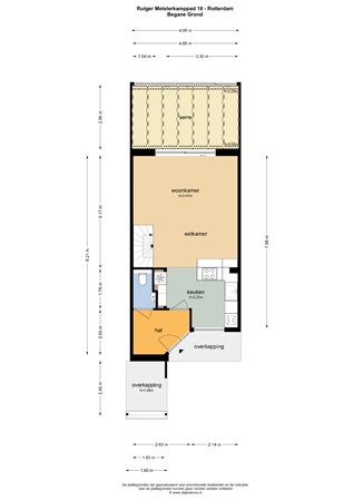 Floorplan - Rutger Metelerkamppad 18, 3065 JA Rotterdam