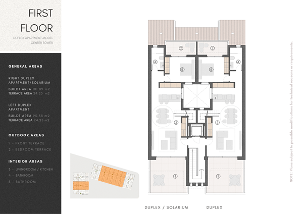 Calle Infanta Elena 33D, 30710 Los Alcázares - 4.Duplex Floor center model - First floor.png